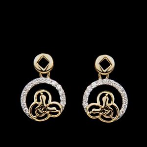 Concentric Big Small Drop Earrings